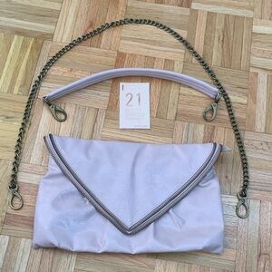 Matt & Nat Envelope Clutch w/ 2 Straps - Soft Pink - Zipper Detail - Unworn!
